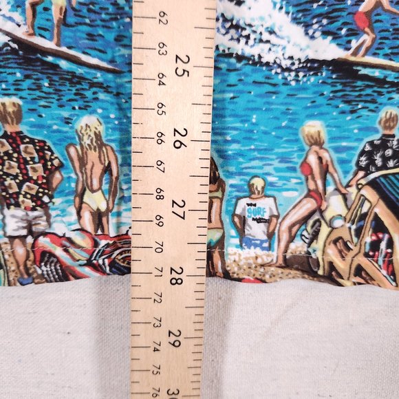 Joe Kealoha Hawaiian Button Shirt Mens Large Retro Cars Surfboards Beach Vacay - Picture 5 of 13